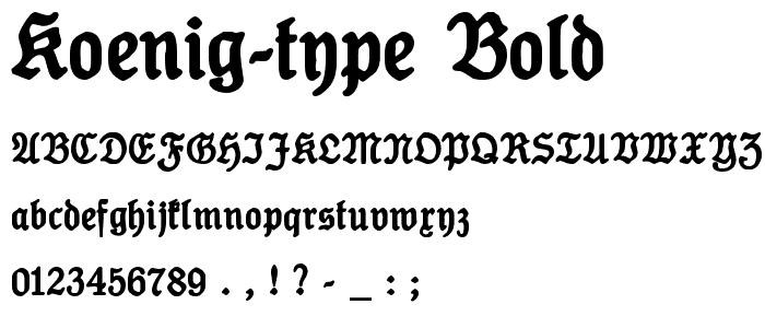 Koenig-Type Bold font